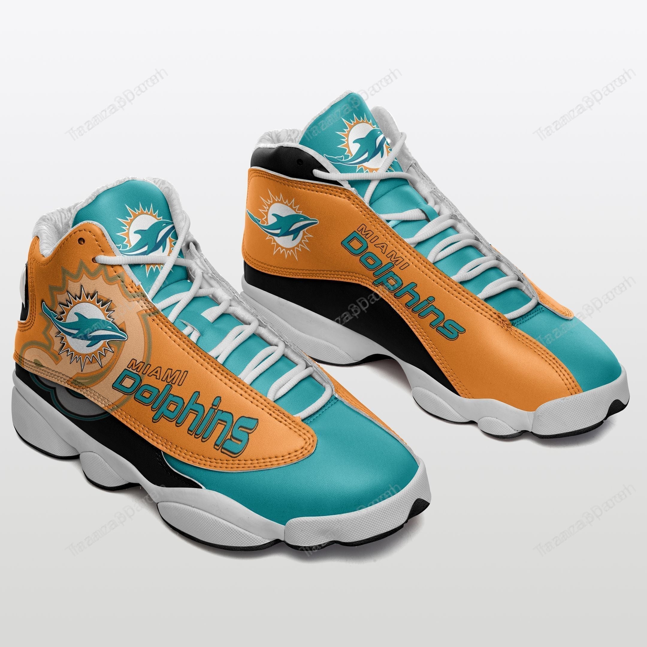 Ideafootwear Miami Dolphins AJ13 Sneakers Shoes For Men And Women 58
