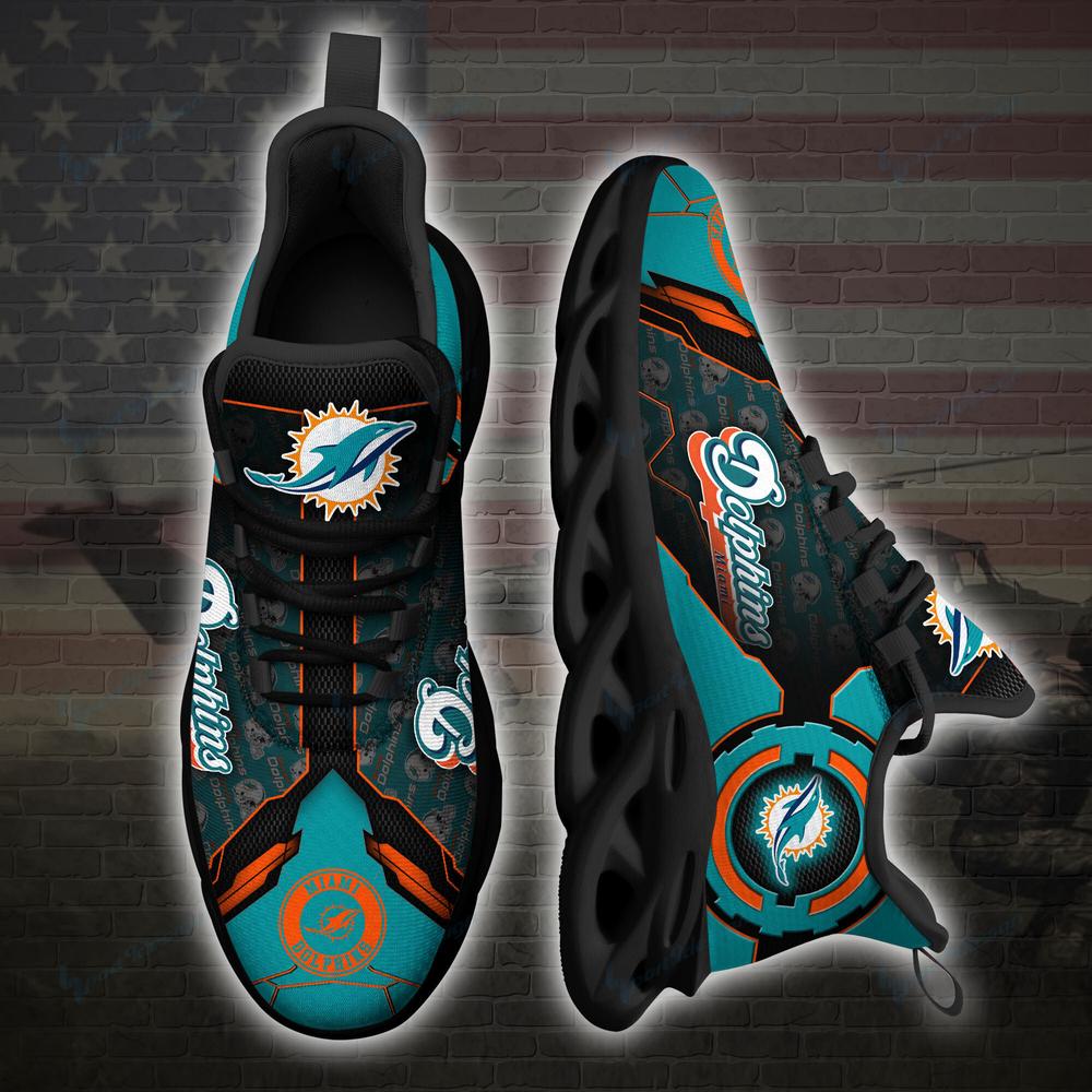 Ideafootwear Miami Dolphins Max Soul Shoes Sneakers For Men And Women 10