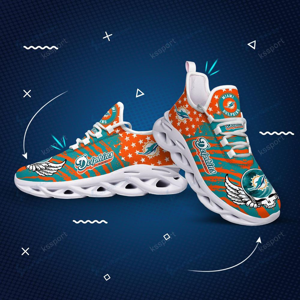 Ideafootwear Miami Dolphins Max Soul Shoes Sneakers For Men And Women 35