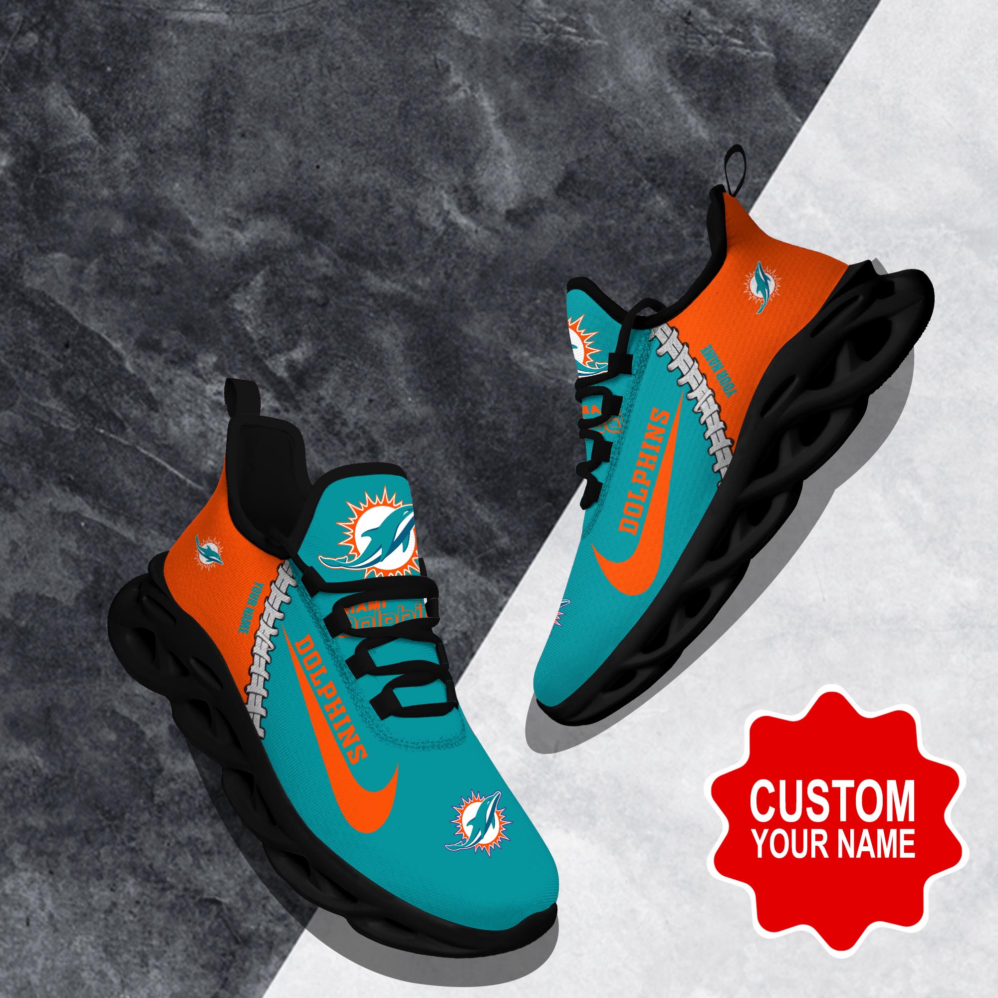 Ideafootwear Miami Dolphins Max Soul Shoes Sneakers For Men And Women 31