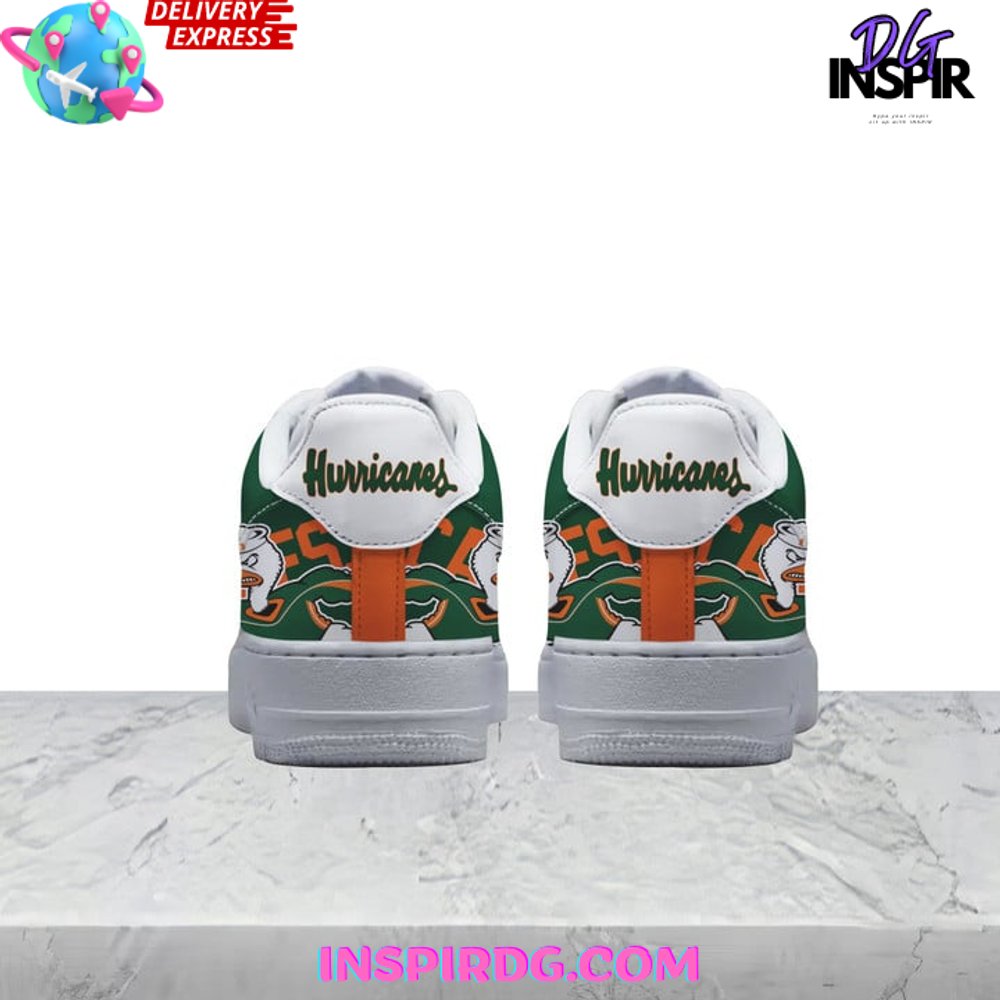 Ideafootwear Miami Hurricanes Air Low-Top Sneakers Shoes For Men And Women 7