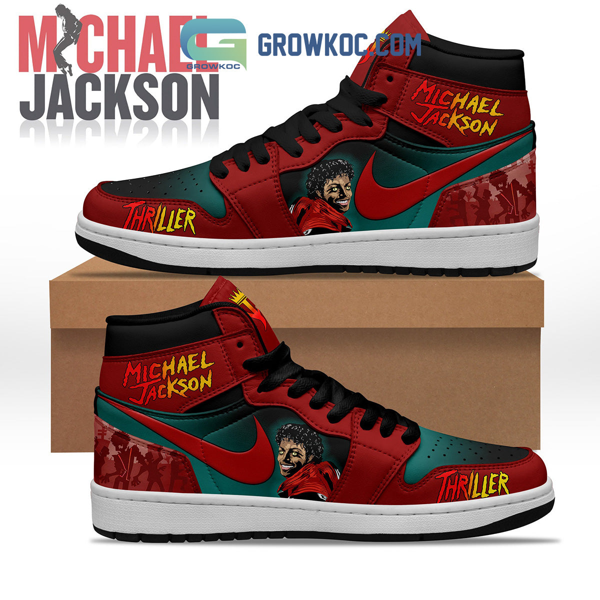 Ideafootwear Michael Jackson AJ1 High Sneakers Shoes For Men And Women 2
