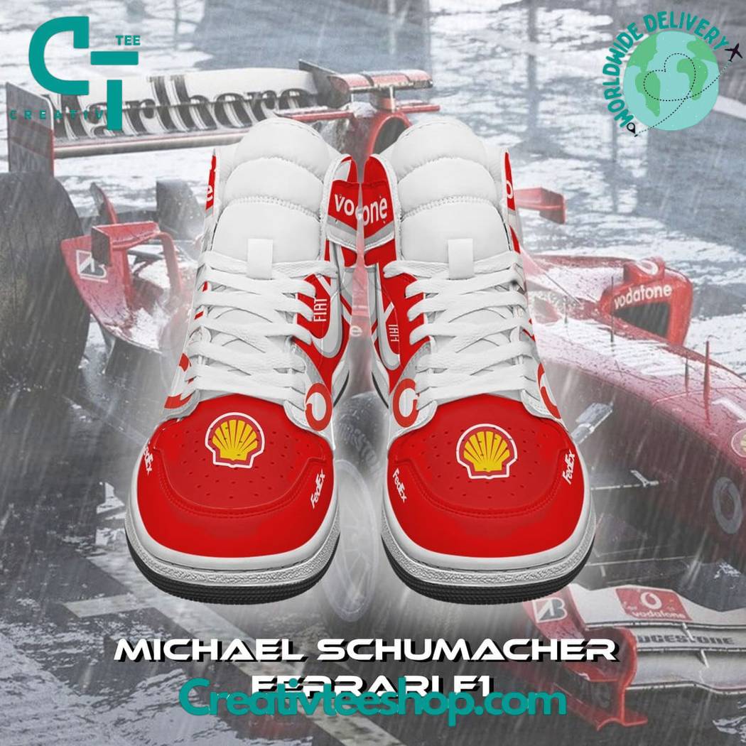 Ideafootwear Michael Schumacher AJ1 High Sneakers Shoes For Men And Women 1