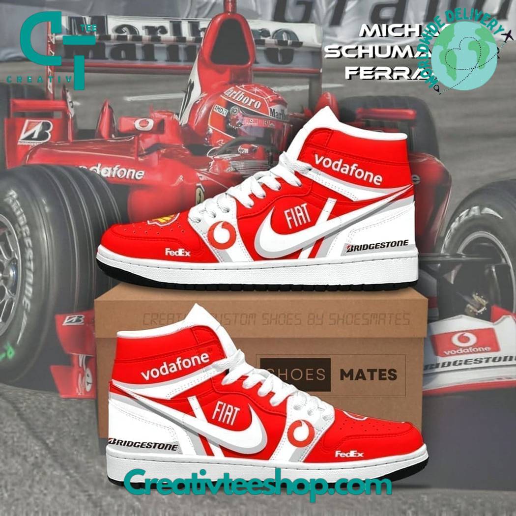 Ideafootwear Michael Schumacher AJ1 High Sneakers Shoes For Men And Women 1