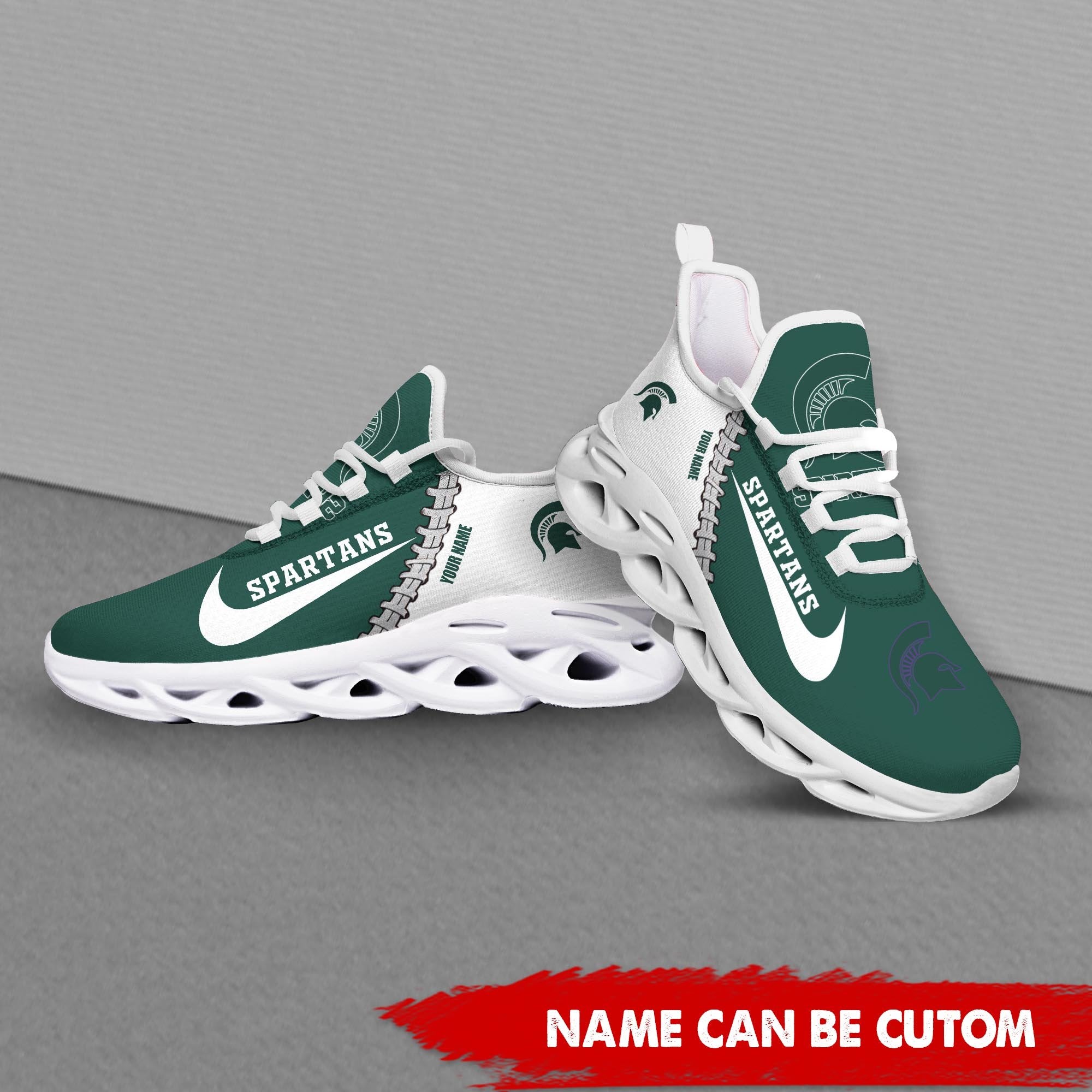 Ideafootwear Michigan State Spartans Max Soul Shoes Sneakers For Men And Women 1