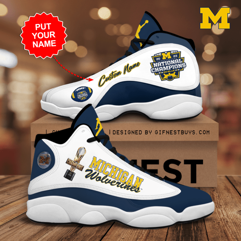 Ideafootwear Michigan Wolverines AJ13 Sneakers Shoes For Men And Women 2