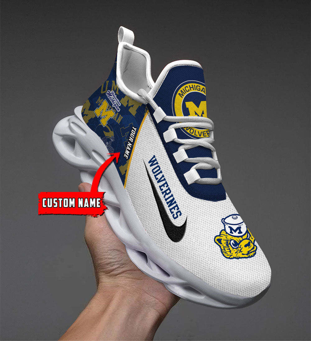 Ideafootwear Michigan Wolverines Max Soul Shoes Sneakers For Men And Women 11