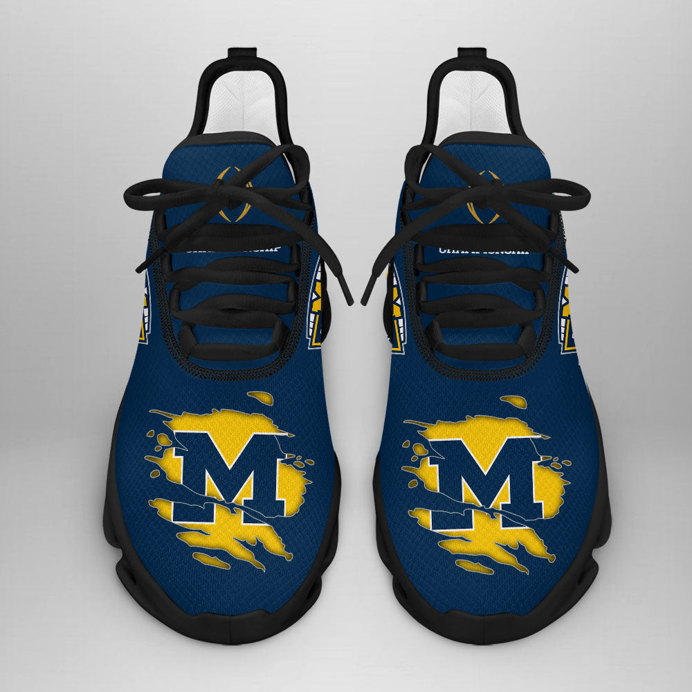 Ideafootwear Michigan Wolverines Max Soul Shoes Sneakers For Men And Women 7