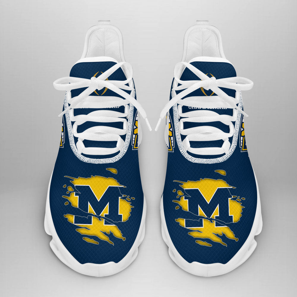 Ideafootwear Michigan Wolverines Max Soul Shoes Sneakers For Men And Women 7