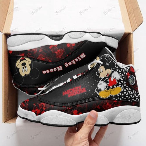 Ideafootwear Mickey Mouse AJ13 Sneakers Shoes For Men And Women 5
