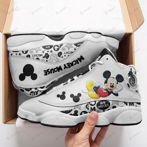 Ideafootwear Mickey Mouse AJ13 Sneakers Shoes For Men And Women 7