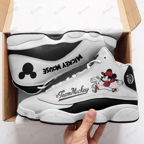 Ideafootwear Mickey Mouse AJ13 Sneakers Shoes For Men And Women 6
