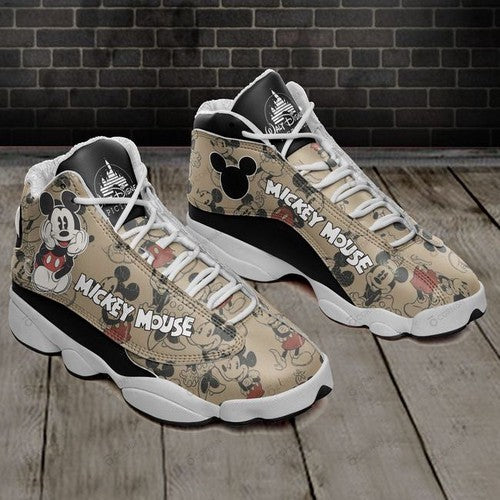 Ideafootwear Mickey Mouse AJ13 Sneakers Shoes For Men And Women 8