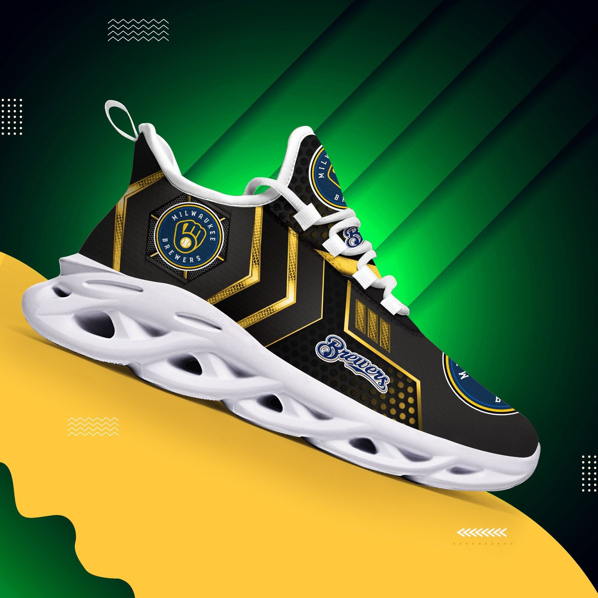 Ideafootwear Milwaukee Brewers Max Soul Shoes Sneakers For Men And Women 1