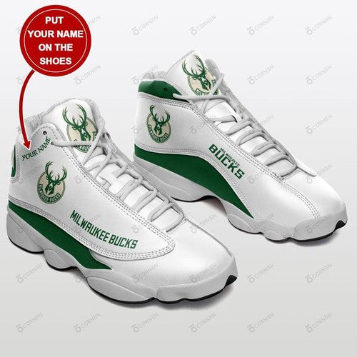 Ideafootwear Milwaukee Bucks AJ13 Sneakers Shoes For Men And Women 1