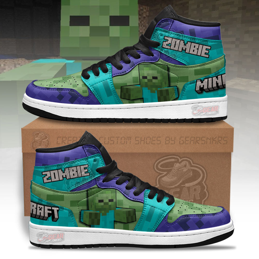 Ideafootwear Minecraft AJ1 High Sneakers Shoes For Men And Women 4