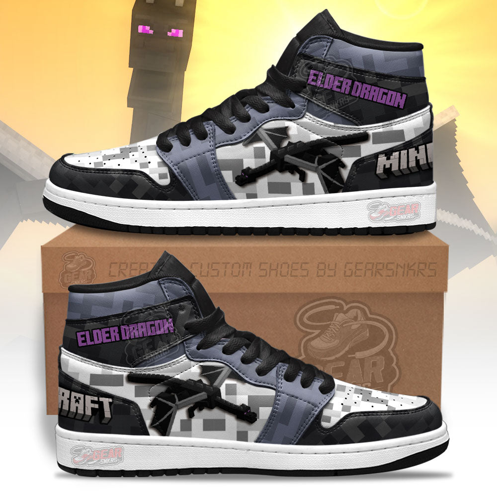 Ideafootwear Minecraft AJ1 High Sneakers Shoes For Men And Women 10