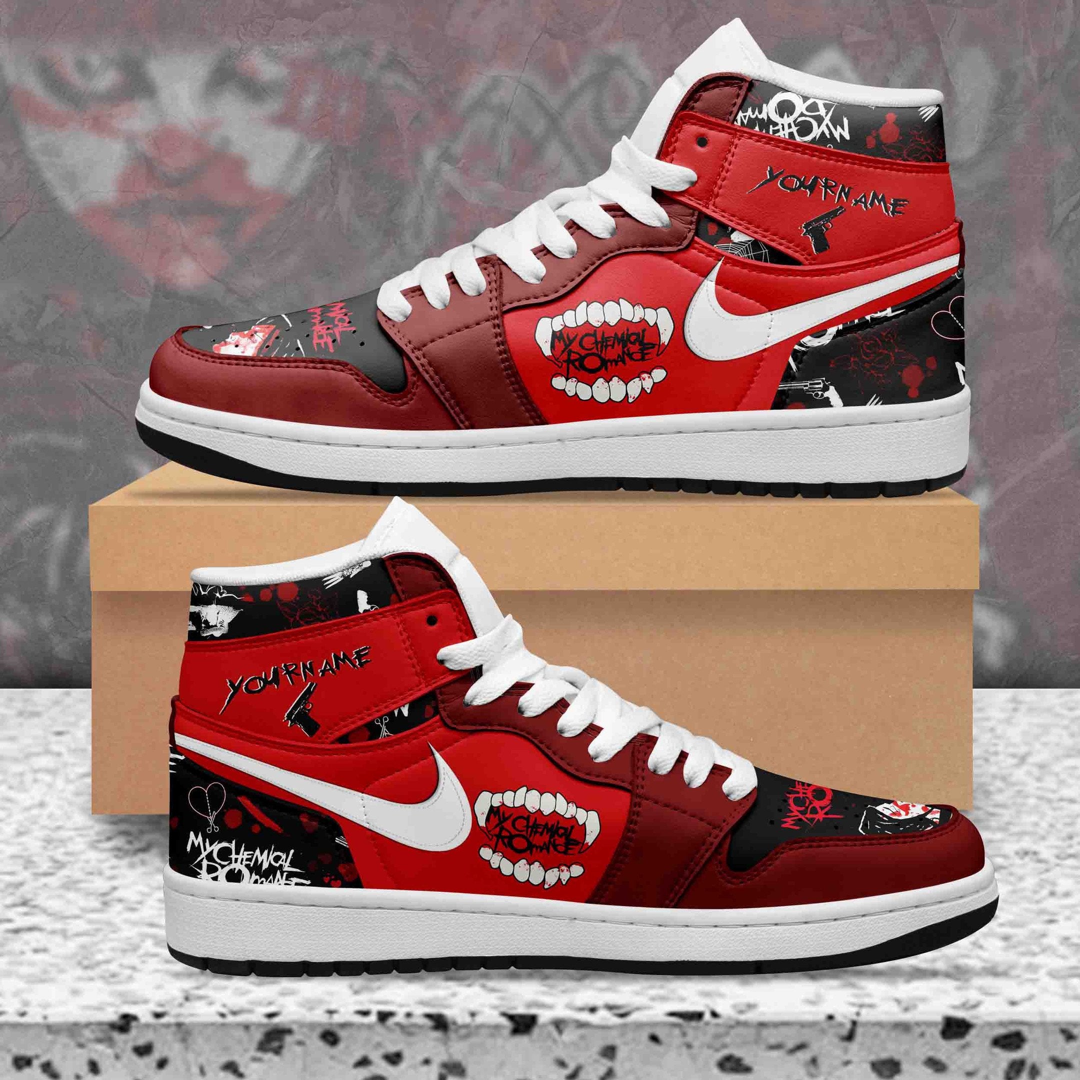 Ideafootwear Minecraft AJ1 High Sneakers Shoes For Men And Women 1