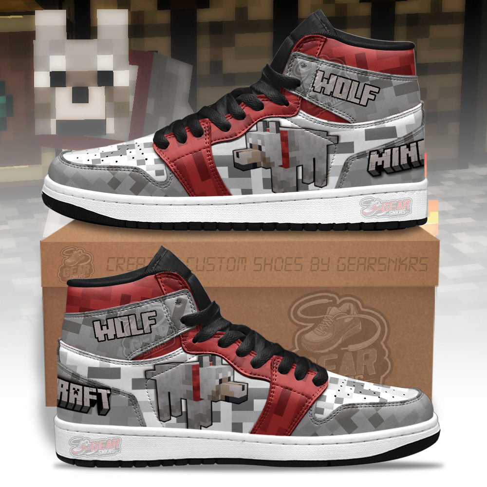 Ideafootwear Minecraft AJ1 High Sneakers Shoes For Men And Women 5