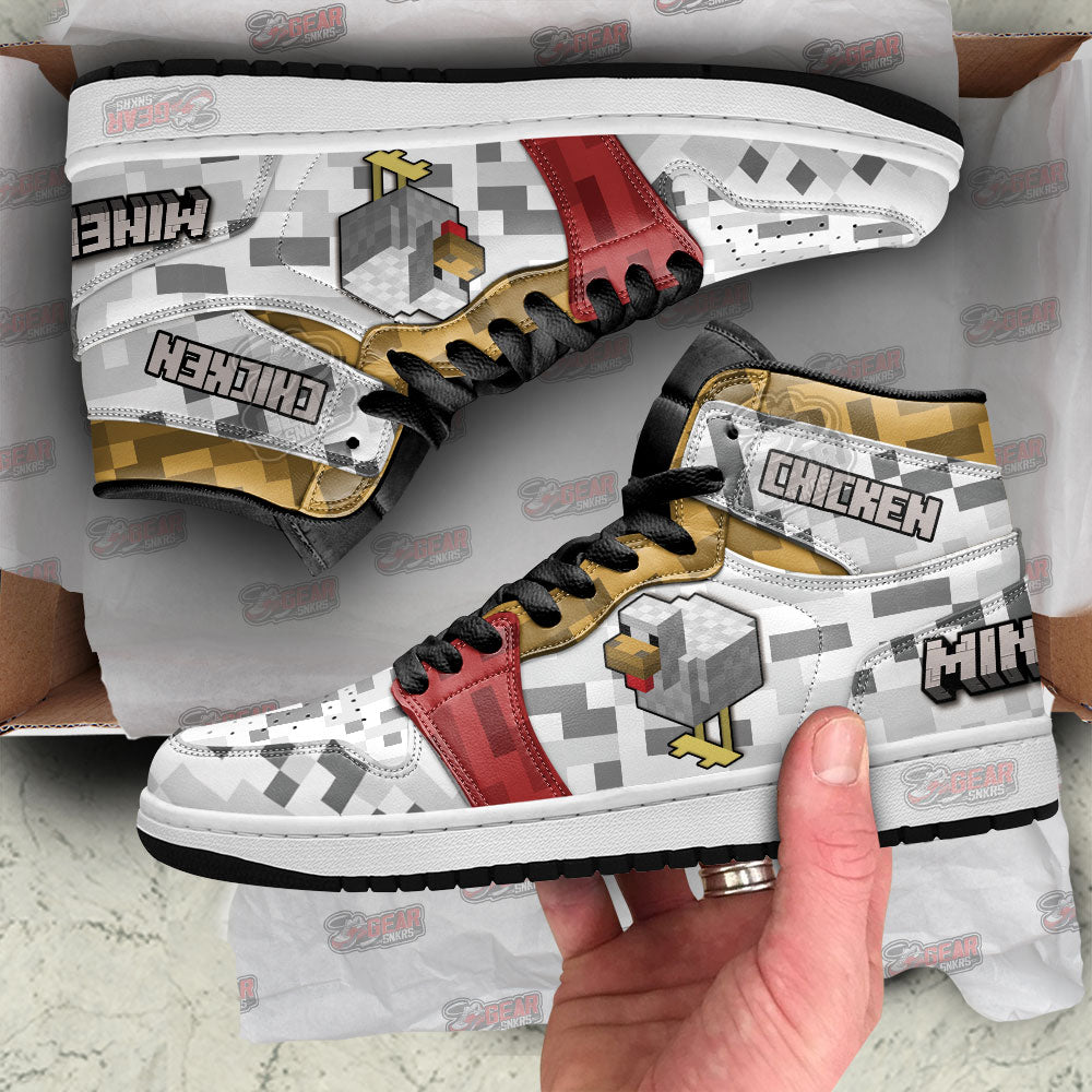 Ideafootwear Minecraft AJ1 High Sneakers Shoes For Men And Women 13