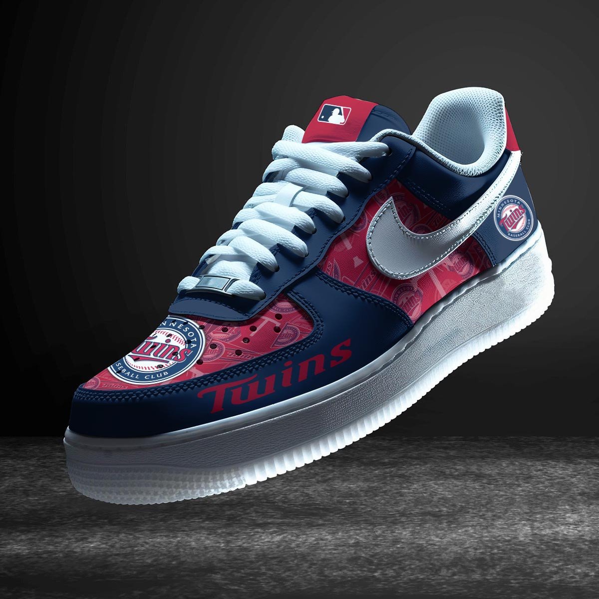 Ideafootwear Minnesota Twins Air Low-Top Sneakers Shoes For Men And Women 1