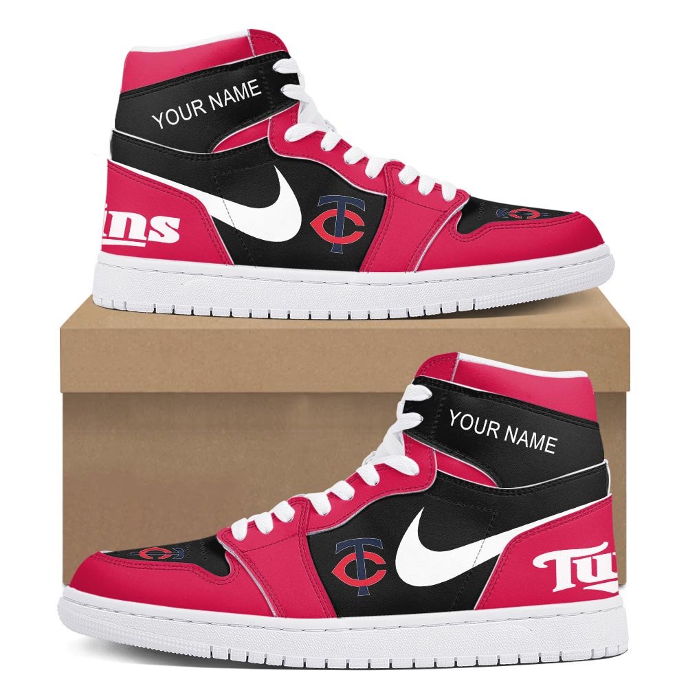 Ideafootwear Minnesota Twins AJ1 High Sneakers Shoes For Men And Women 4