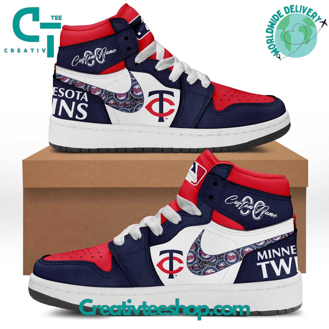 Ideafootwear Minnesota Twins AJ1 High Sneakers Shoes For Men And Women 5