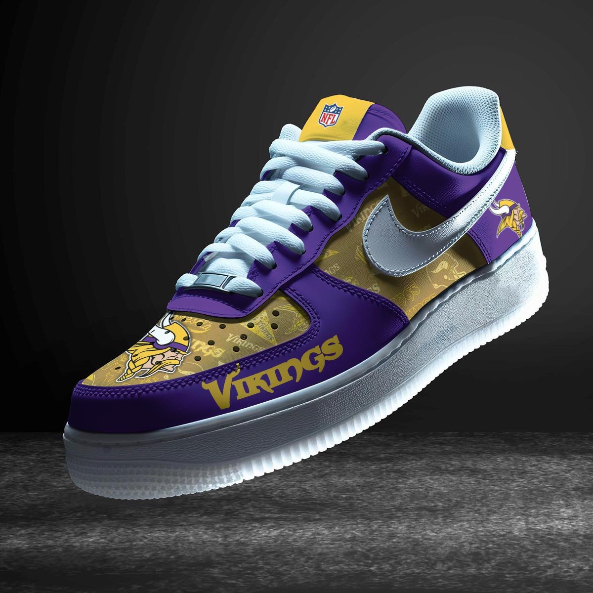 Ideafootwear Minnesota Vikings Air Low-Top Sneakers Shoes For Men And Women 10