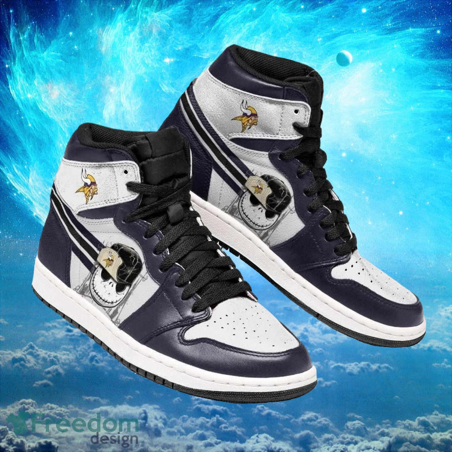 Ideafootwear Minnesota Vikings AJ1 High Sneakers Shoes For Men And Women 13