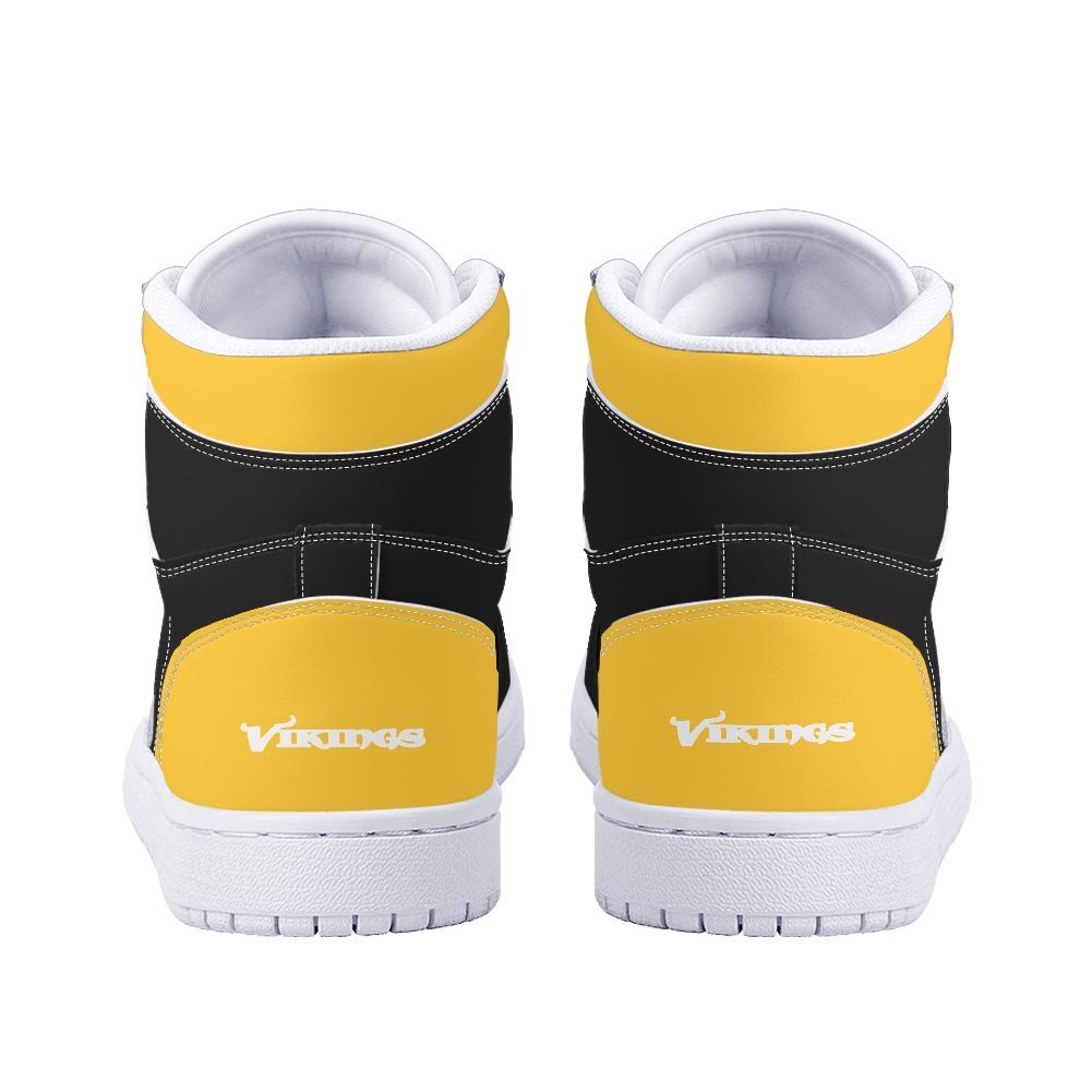 Ideafootwear Minnesota Vikings AJ1 High Sneakers Shoes For Men And Women 10