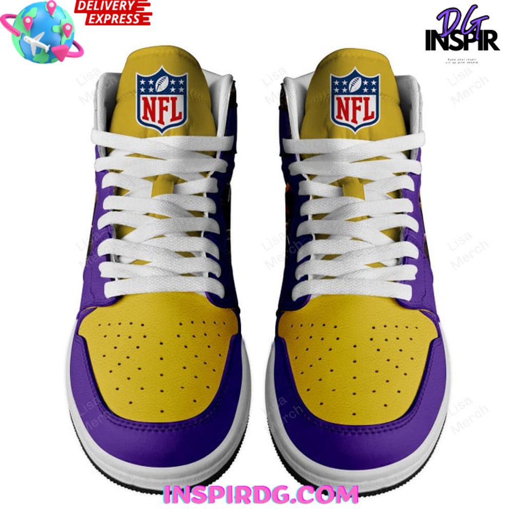 Ideafootwear Minnesota Vikings AJ1 High Sneakers Shoes For Men And Women 8