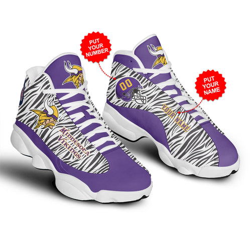 Ideafootwear Minnesota Vikings AJ13 Sneakers Shoes For Men And Women 2