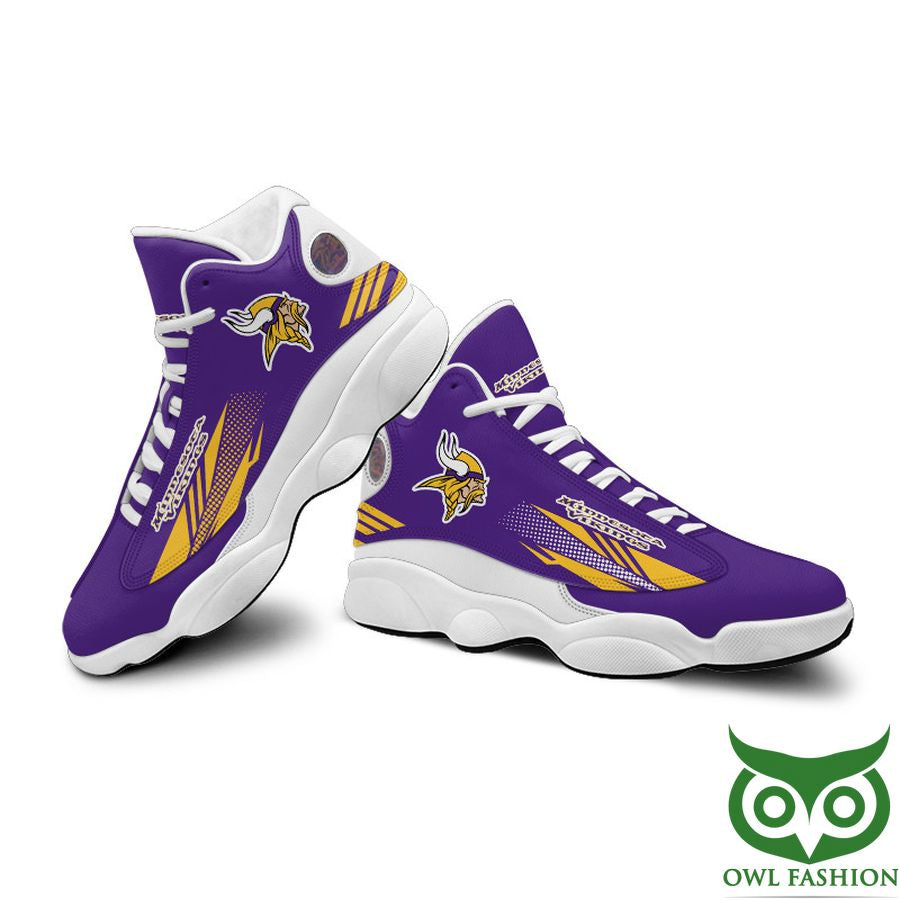 Ideafootwear Minnesota Vikings AJ13 Sneakers Shoes For Men And Women 17