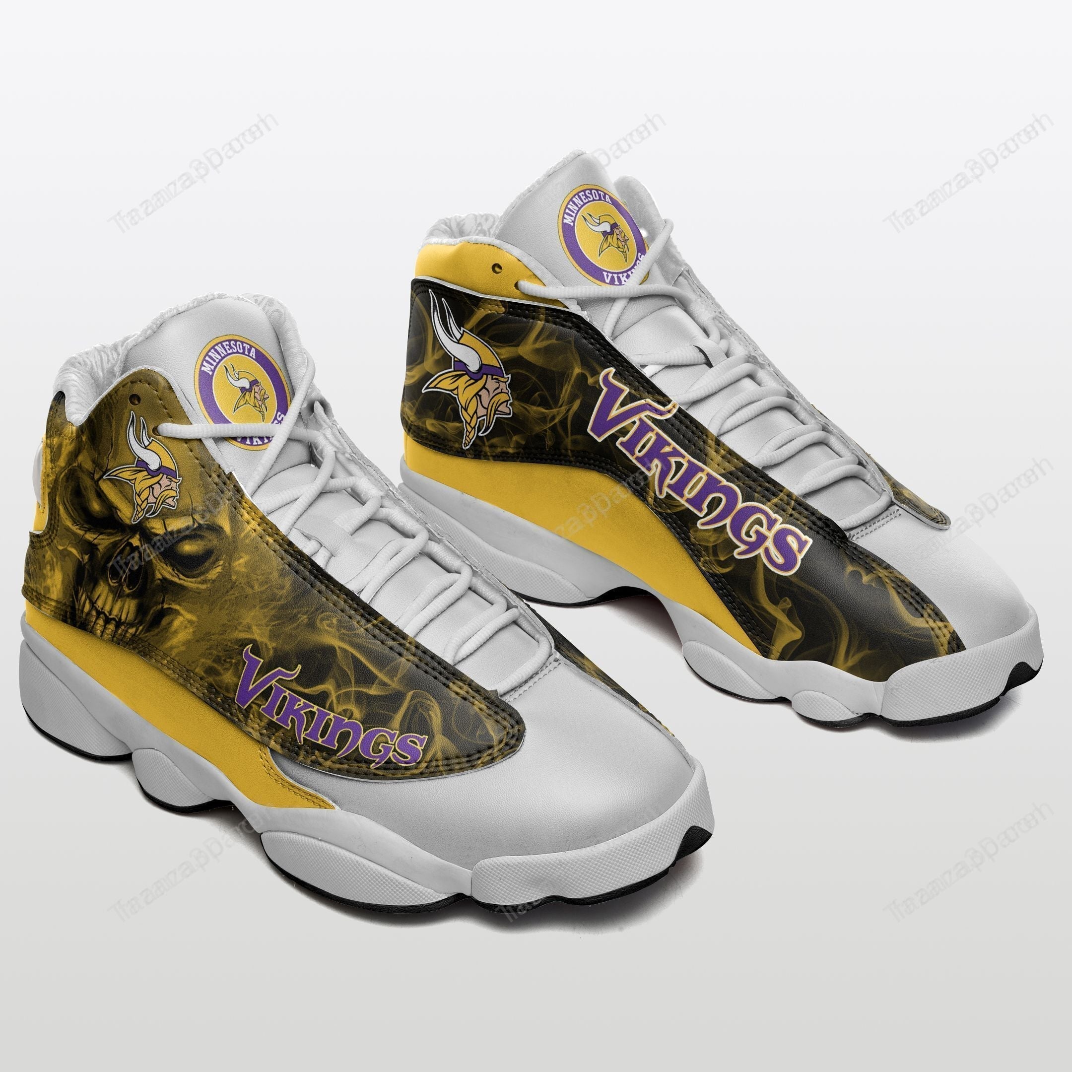 Ideafootwear Minnesota Vikings AJ13 Sneakers Shoes For Men And Women 14
