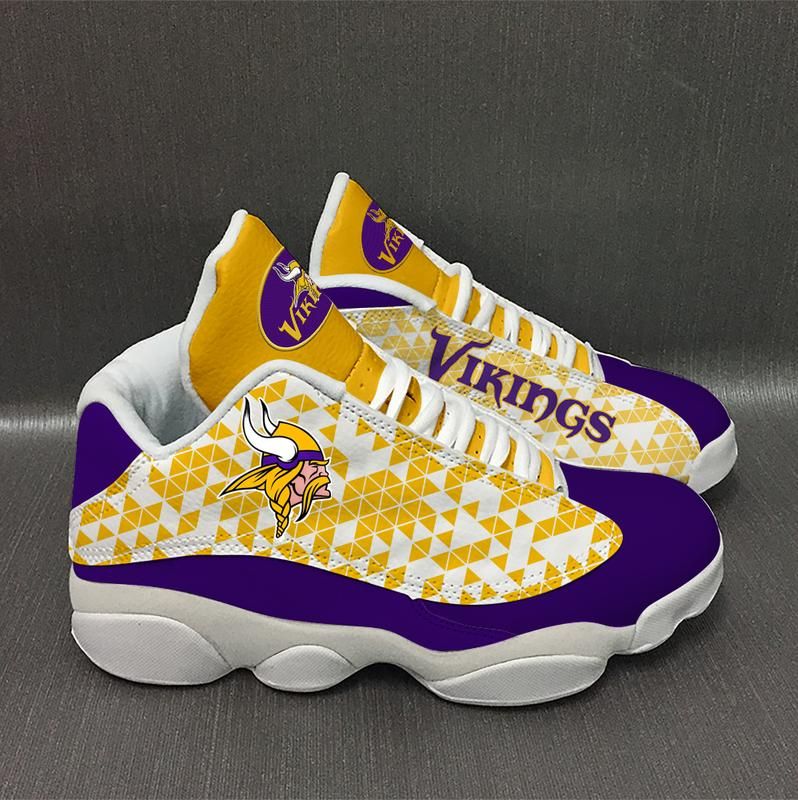 Ideafootwear Minnesota Vikings AJ13 Sneakers Shoes For Men And Women 12