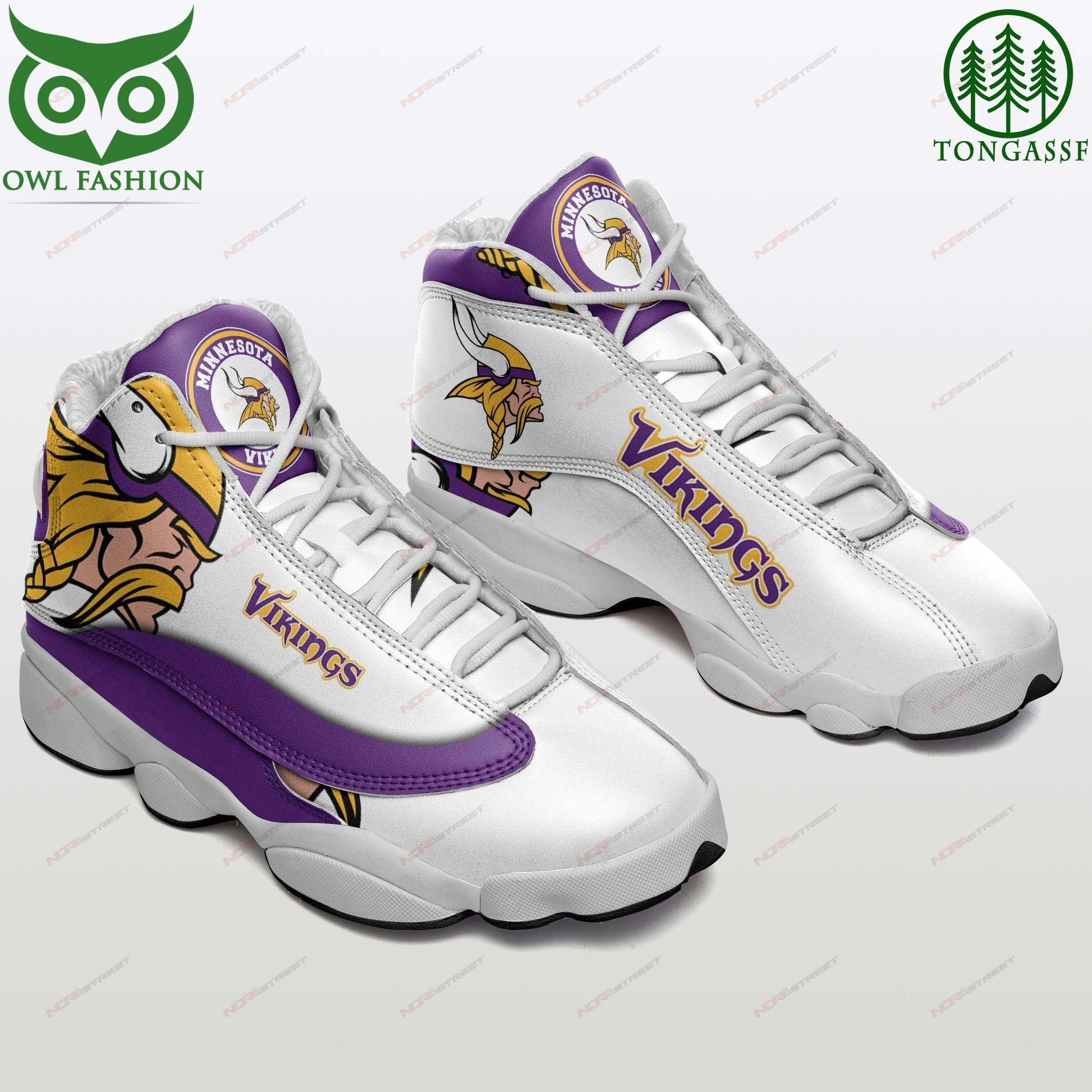 Ideafootwear Minnesota Vikings AJ13 Sneakers Shoes For Men And Women 18