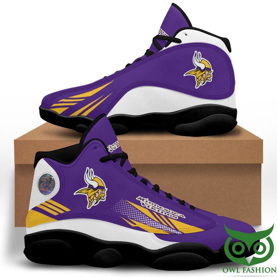 Ideafootwear Minnesota Vikings AJ13 Sneakers Shoes For Men And Women 16