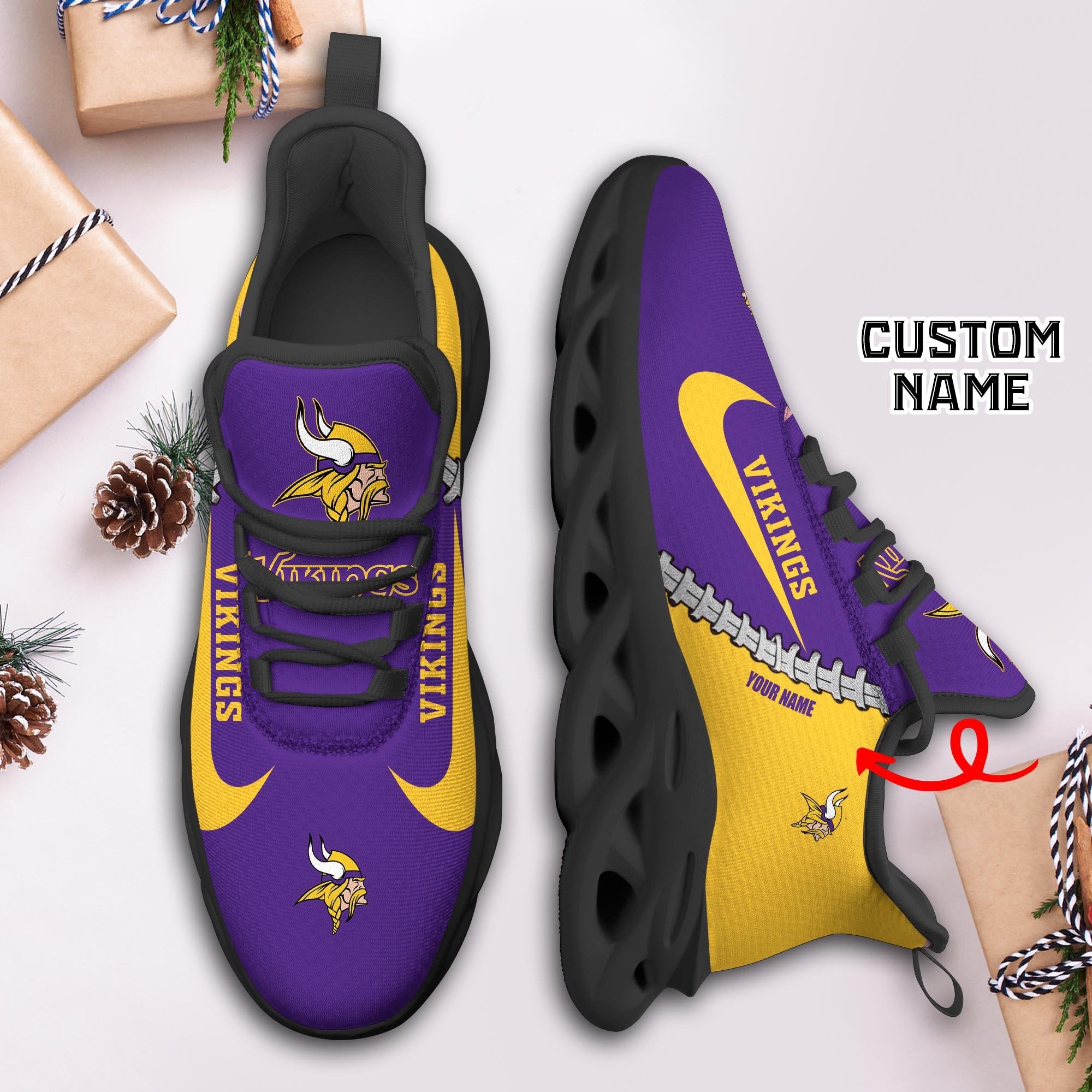 Ideafootwear Minnesota Vikings Max Soul Shoes Sneakers For Men And Women 21