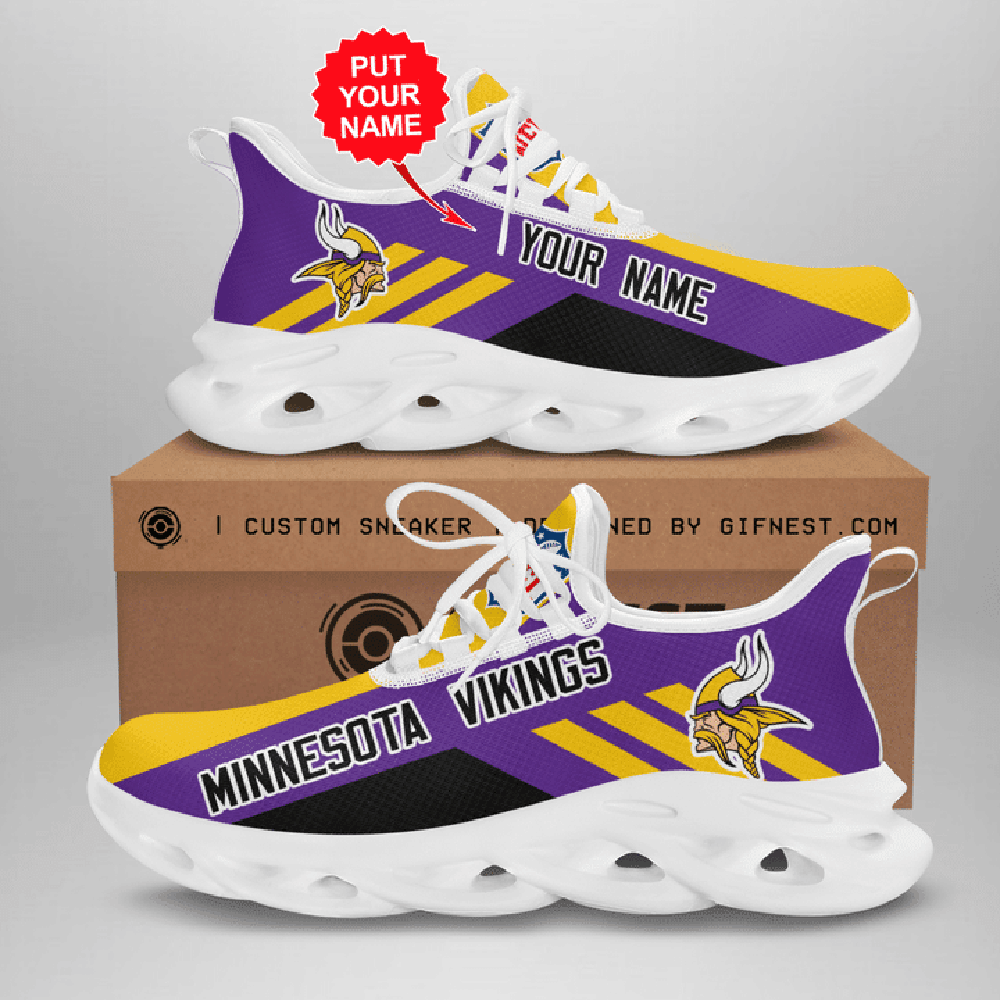 Ideafootwear Minnesota Vikings Max Soul Shoes Sneakers For Men And Women 23