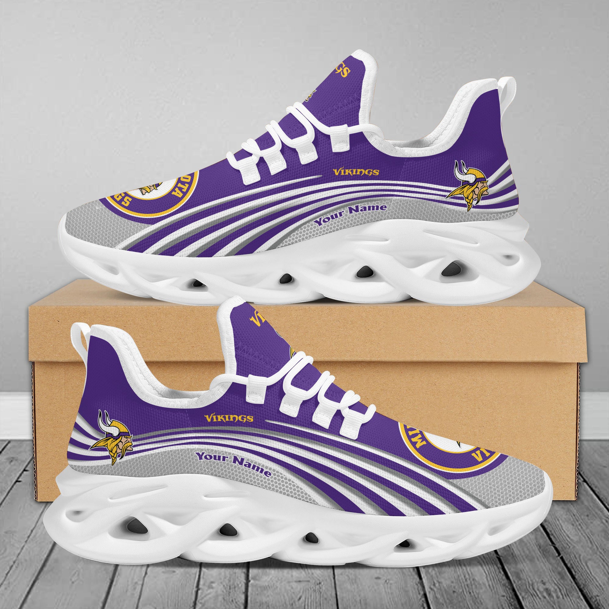 Ideafootwear Minnesota Vikings Max Soul Shoes Sneakers For Men And Women 26