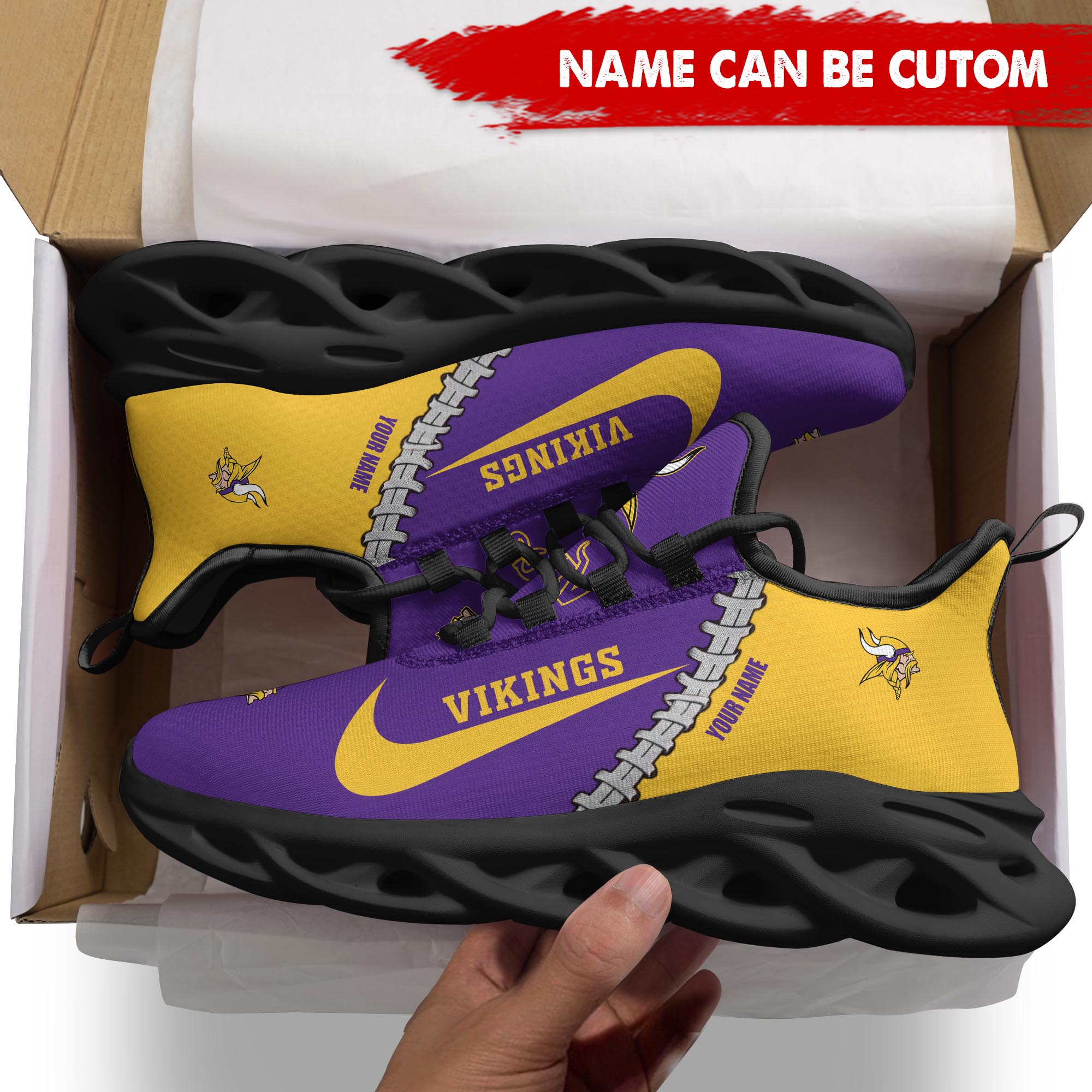 Ideafootwear Minnesota Vikings Max Soul Shoes Sneakers For Men And Women 21