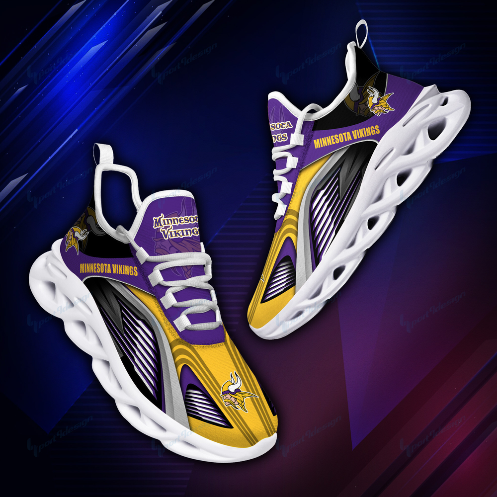 Ideafootwear Minnesota Vikings Max Soul Shoes Sneakers For Men And Women 10