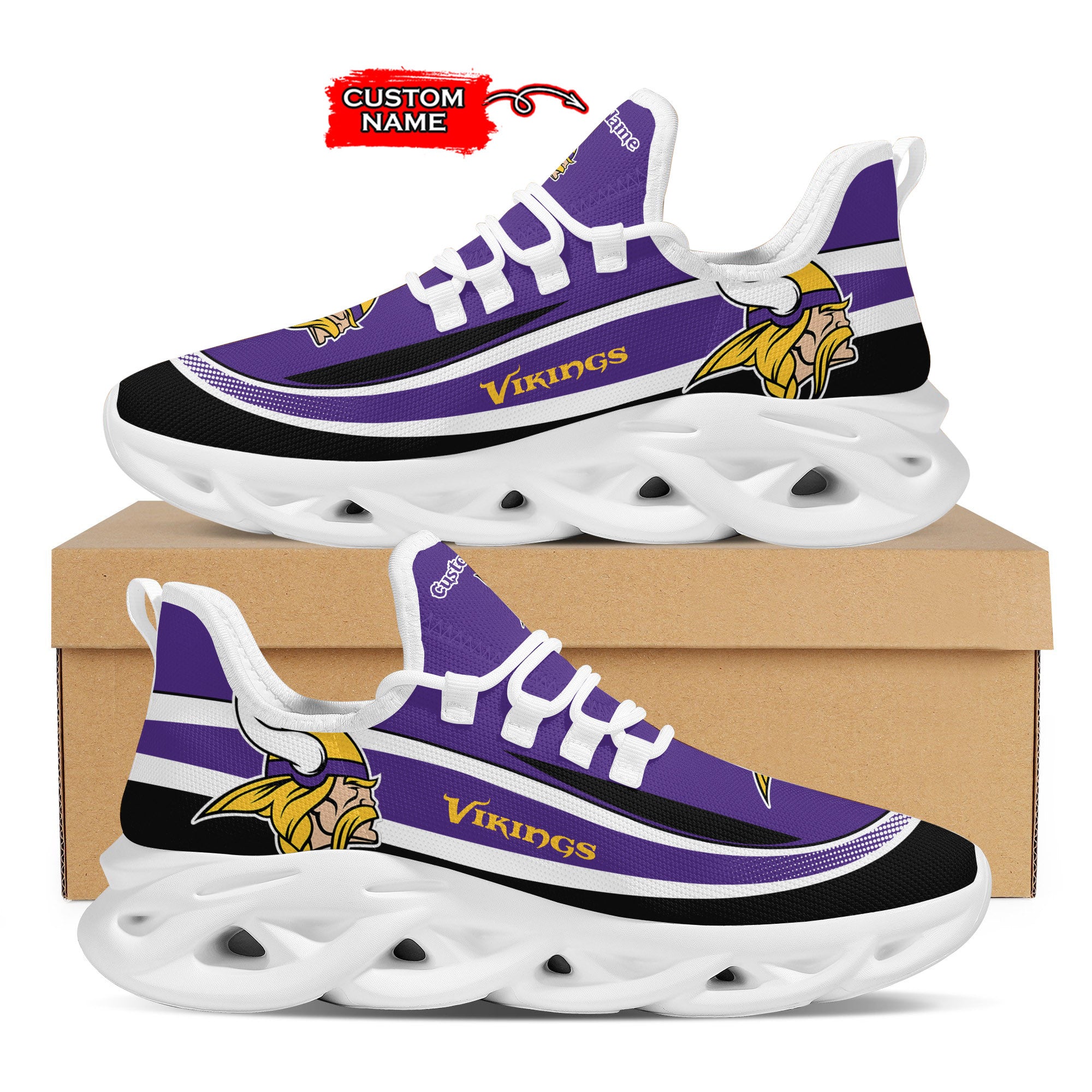 Ideafootwear Minnesota Vikings Max Soul Shoes Sneakers For Men And Women 25