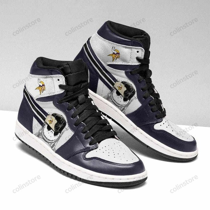 Ideafootwear Minnesota Vikings NFL AJ1 High Sneakers Shoes For Men And Women 3