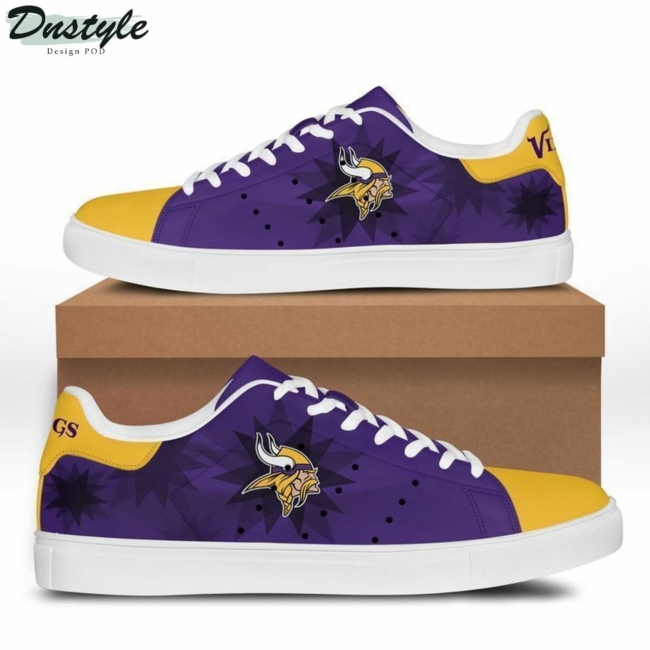 Ideafootwear Minnesota Vikings Skate Stan Shoes Sneakes For Men And Women 2