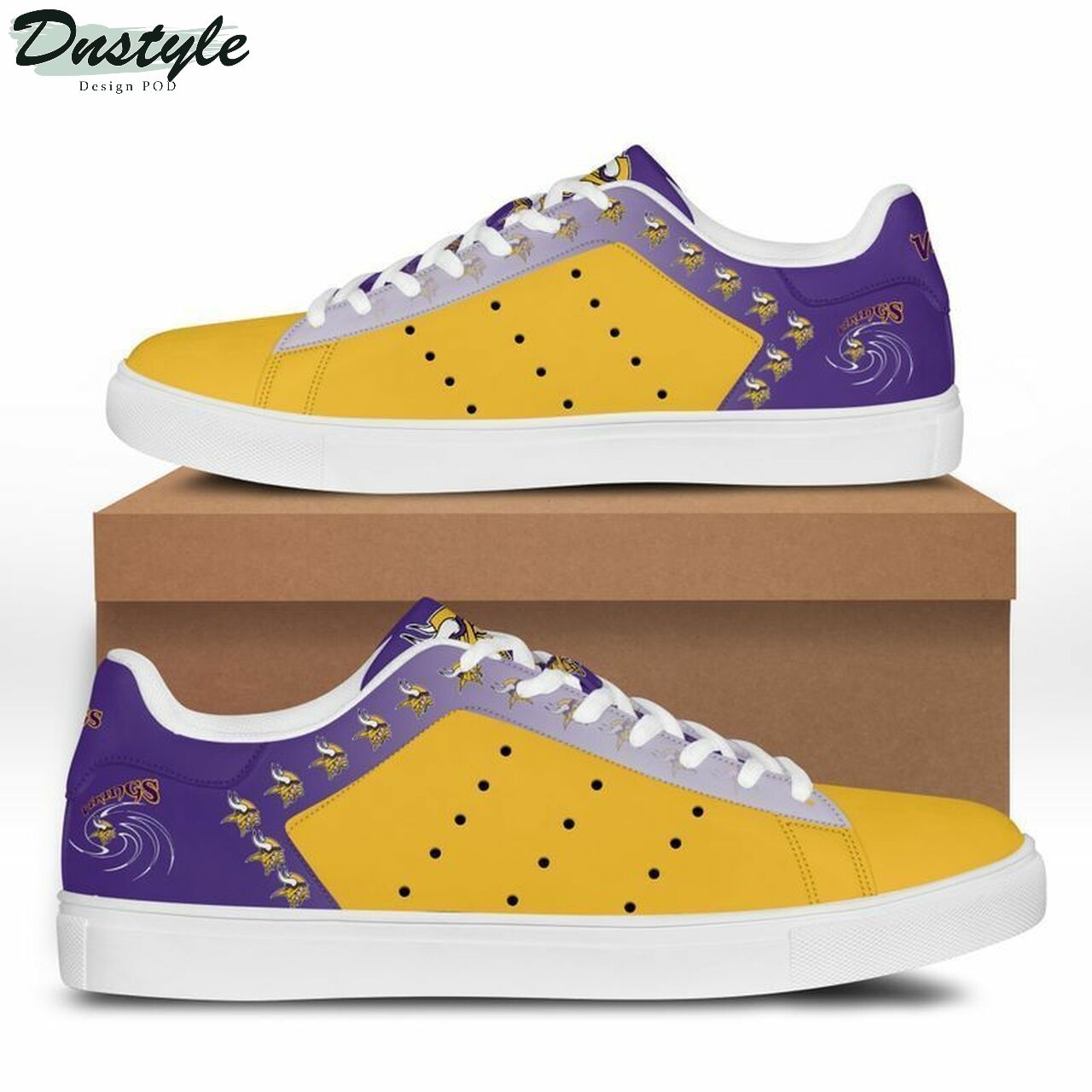 Ideafootwear Minnesota Vikings Skate Stan Shoes Sneakes For Men And Women 1