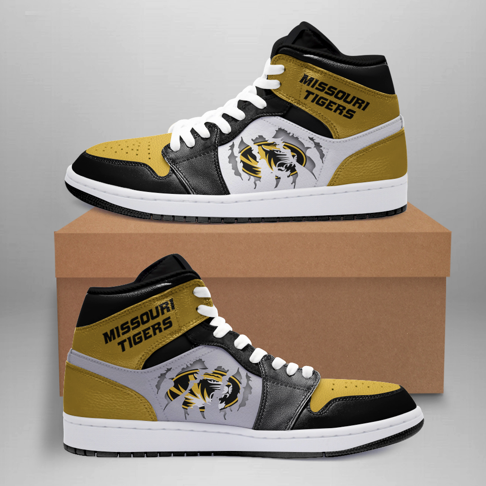 Ideafootwear Missouri Tigers AJ1 High Sneakers Shoes For Men And Women 2