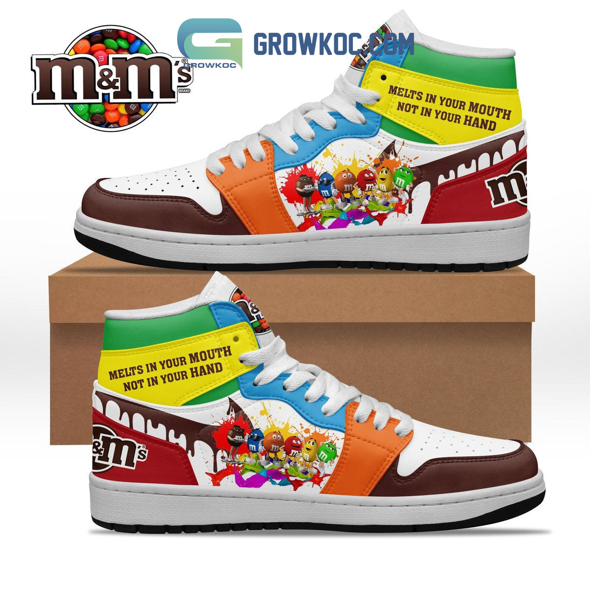 Ideafootwear M&M's Melts In Your Mouth AJ1 High Sneakers Shoes For Men And Women 1