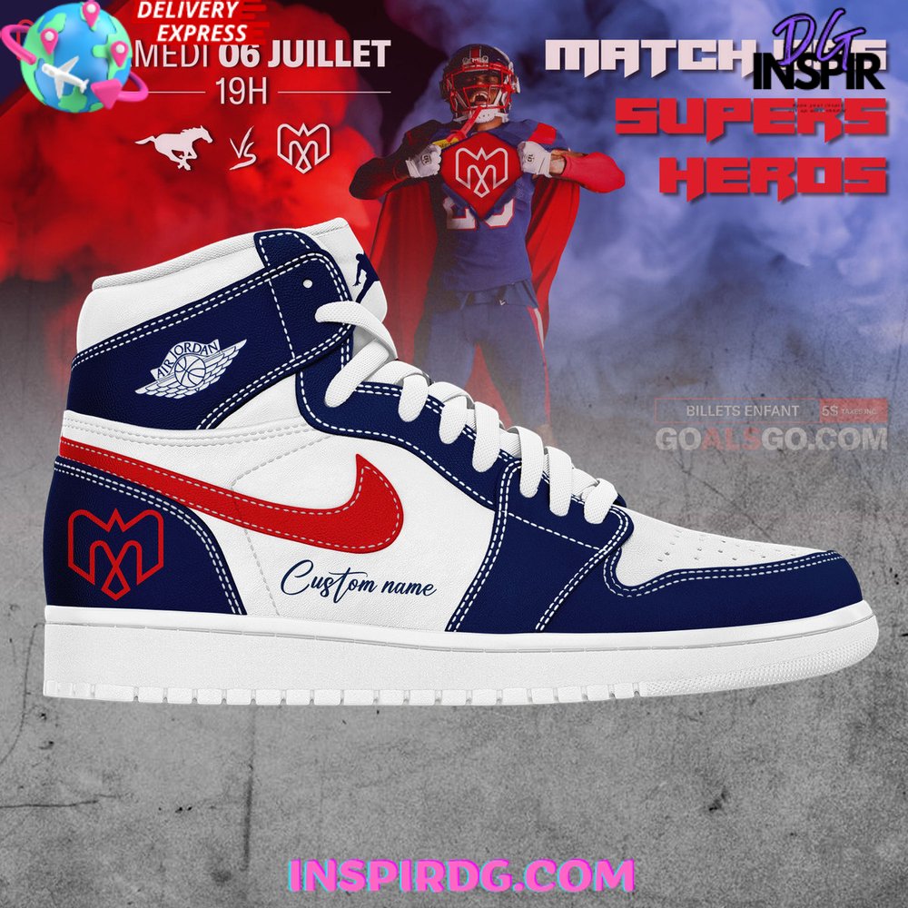 Ideafootwear Montreal Alouettes AJ1 High Sneakers Shoes For Men And Women 2