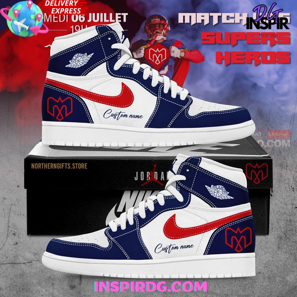 Ideafootwear Montreal Alouettes AJ1 High Sneakers Shoes For Men And Women 2
